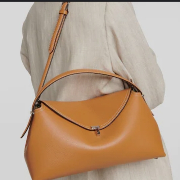 Unbranded Handbags - UNBRANDED T-LOCK Tan Leather Handbag Shoulder Bag BRAND NEW!